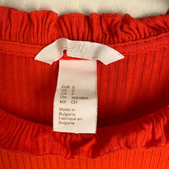 H&M Red Ruffle Neck Tank - Picture 2 of 5